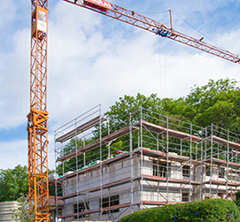 bau eines mehrfamilienhauses